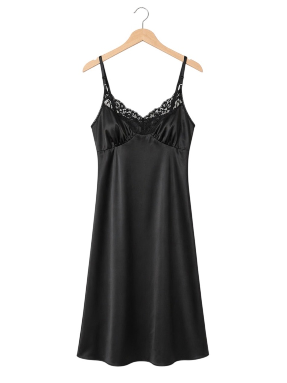 Vintage‎ Y2K Black Babydoll Womens Slip Dress 40 Large Whimsigoth Fairy Grunge